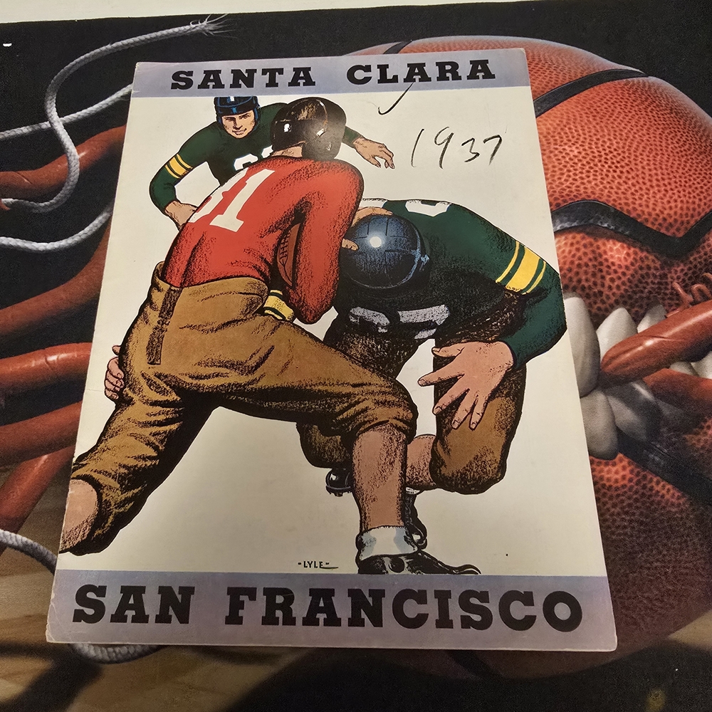 Vintage Football Poster - Santa Clara vs. San Francisco